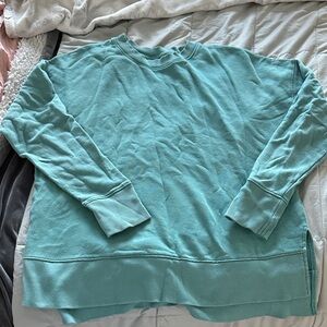 Time and Tru Aqua Crew Neck Sweater